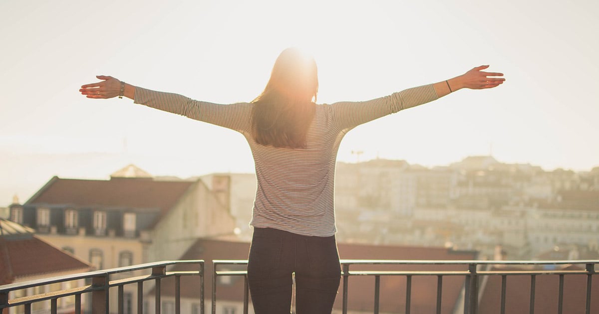 A Woman with Arms Outstretched