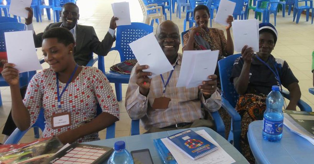 Tanzanian Translators show off their work Tanzanian Translators show off their work