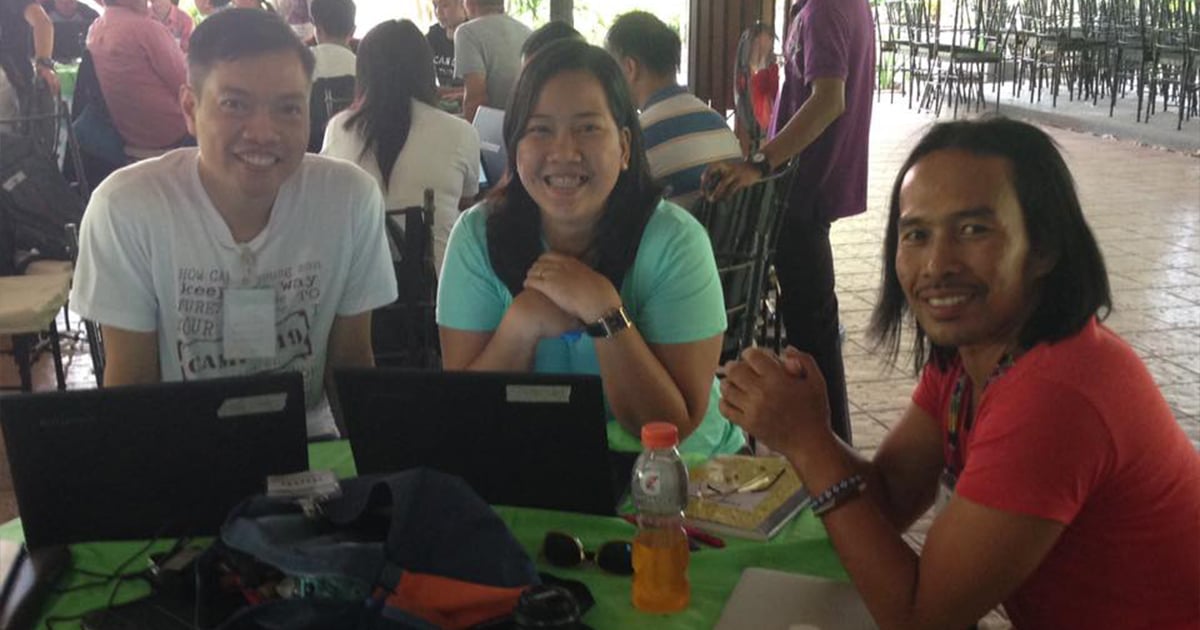 Translators in the Phillipines, where the team can now run their own workshops