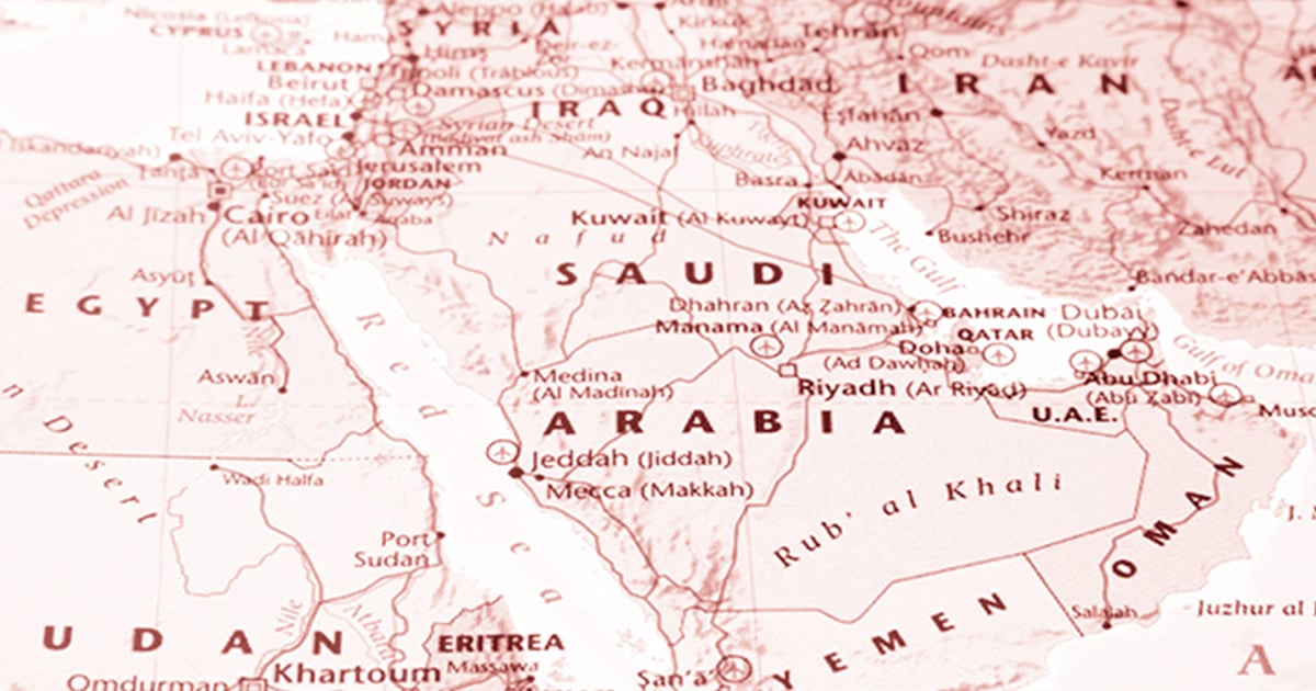 Map of the Middle East