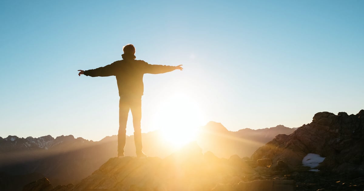 Man standing on mountain