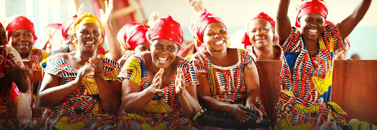 praising women in church - banner