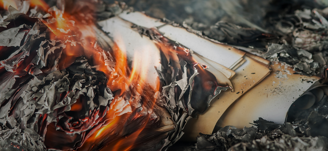 Bible pages burning Bible pages burning
